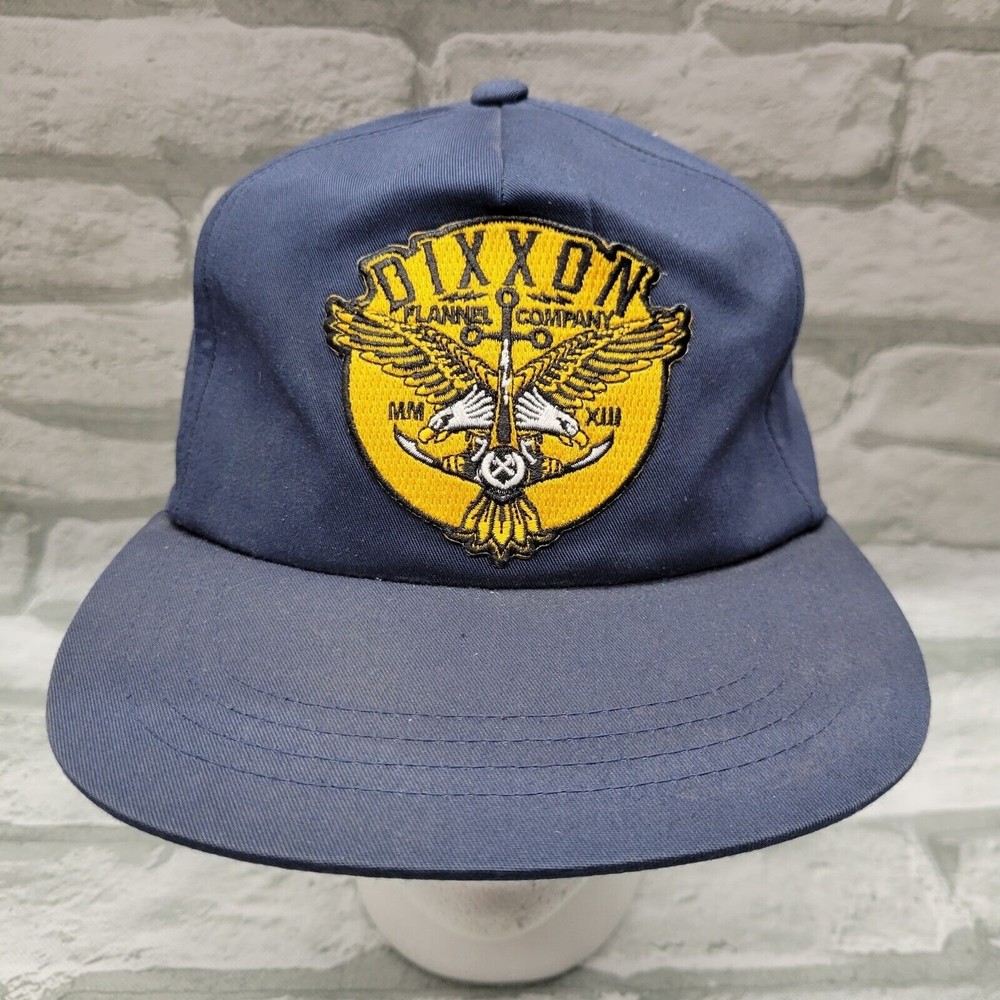 Dixxon Flannel Co Hat Cap Snapback Flatbill Eagle Anchor Logo Patch Black